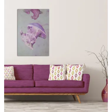 DRUK NA PŁÓTNIE Z APLIKACJAMI MEDUZA -A- 80X3,8X120 cm